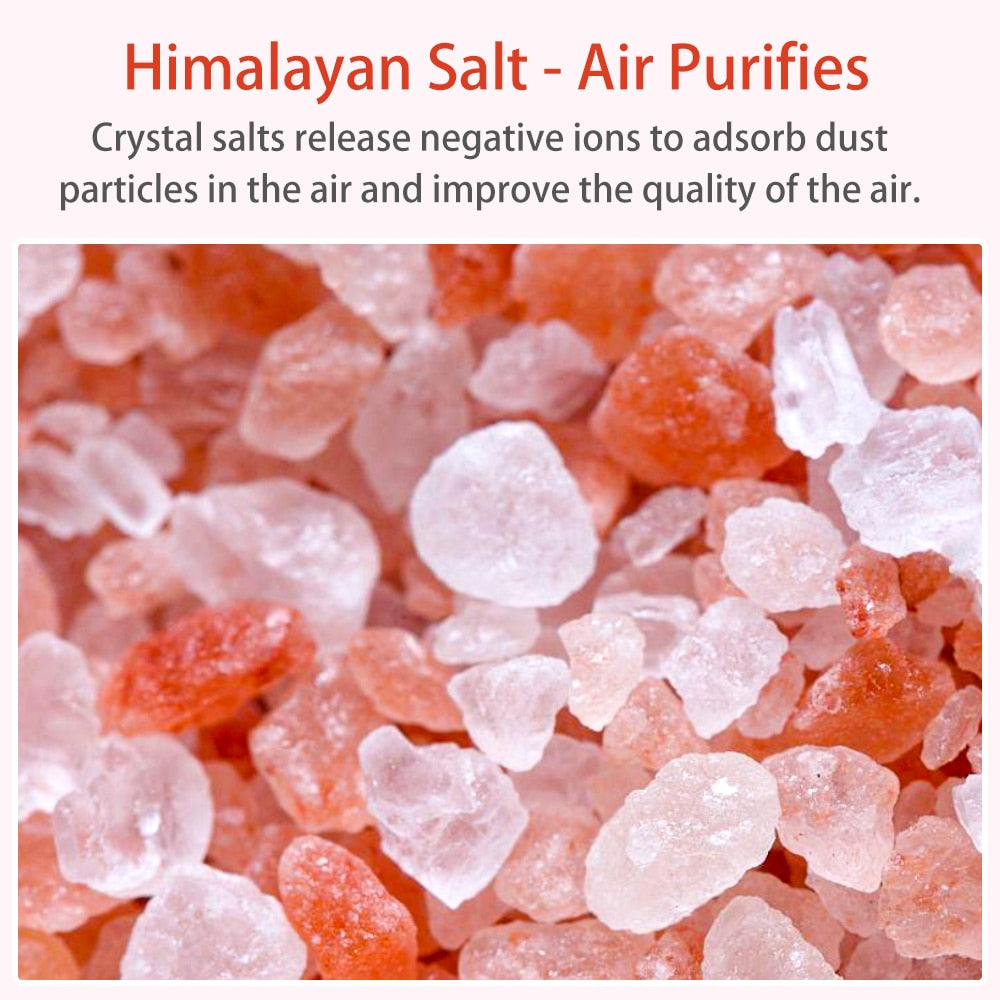 Fireplace Humidifier Crystal Salt Rock Fire Lamp Volcano Air Humidifier Flame Aroma Smell Essential Oil Diffuser for Home 5V 2A