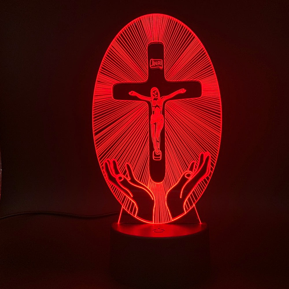 Cross Acrylic 3D Night Light