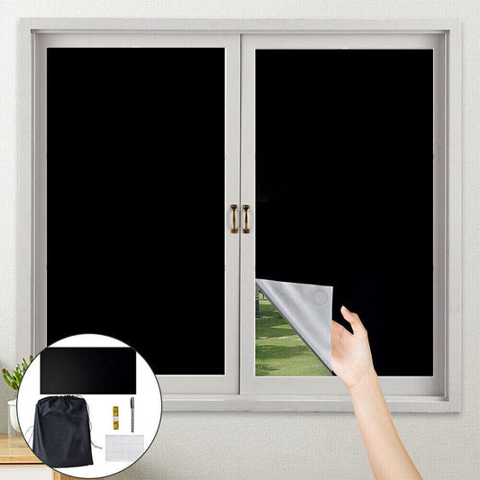 1/2/3 meter Portable Travel Blackout Curtain Blind Window Thermal Insulated Curtains Stick On Non-perforated Temporary Curtain